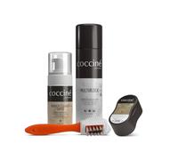 Coccine - Kit Nettoyage Daim Nubuck 4 en 1, Protection Couleur UV | Mousse Nettoyage, Multiblock, Brosse, Éponge pour Retirer Saleté, Poussière, Boue, Protéger Textiles contre Taches, Liquides