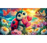 Coccinelle à Sept Points 1000 pièces Puzzle pour Adultes et Enfants de 12 Ans et Plus Papier recyclé Jeu Familial Amusant & Stimulant 38x26cm/1000pcs
