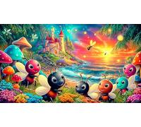 Coccinelle à Sept Points 1000 pièces Puzzle pour Adultes et Enfants de 12 Ans et Plus Papier recyclé Jeu Familial Amusant & Stimulant 38x26cm/1000pcs