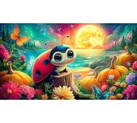 Coccinelle à Sept Points 1000 pièces Puzzle pour Adultes et Enfants de 12 Ans et Plus Papier recyclé Jeu Familial Amusant & Stimulant 38x52cm/1000pcs