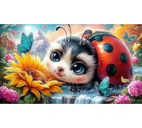 Coccinelle à Sept Points 1000 pièces Puzzle pour Adultes Jeu éducatif détente Jeu Familial Amusant & Stimulant pour Adultes et Enfants de 12 Ans et Plus 70x50cm/1000pcs