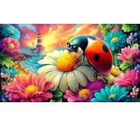Coccinelle à Sept Points Papier recyclé Puzzle pour Adultes 1000 pièces Jeu Familial Amusant & Stimulant pour Adultes et Enfants de 12 Ans et Plus 38x52cm/1000pcs