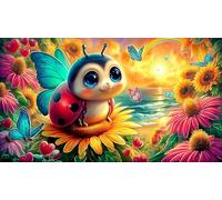 Coccinelle à Sept Points Puzzle pour Adultes 1000 pièces Jeu de Puzzle Cadeau Amusant & Activité Maison pour Adultes et Enfants de 12 Ans et Plus 38x26cm/1000pcs