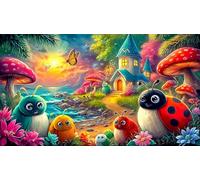 Coccinelle à Sept Points Puzzle pour Adultes 1000 pièces Jeu de Puzzle Cadeau Amusant & Activité Maison pour Adultes et Enfants de 12 Ans et Plus 38x52cm/1000pcs