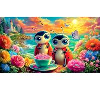 Coccinelle à Sept Points Puzzle pour Adultes 1000 pièces Jeu de Puzzle Cadeau Amusant & Activité Maison pour Adultes et Enfants de 12 Ans et Plus 70x50cm/1000pcs