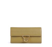 Coccinelle Arlettis Portefeuille olive, cuir grainé, femme