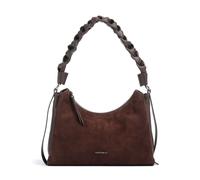 Coccinelle Boheme Suede Sac porté épaule brun foncé, femme