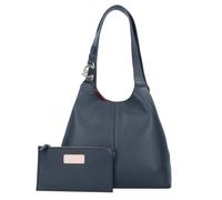 Coccinelle C-Easy Sac à bandoulière Cuir véritable 34 cm bleu