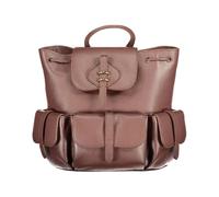 Coccinelle - Chic Sac à Dos en Cuir avec Multiples Poches - Femme - Sacs - Brun - Taille: ONE Size