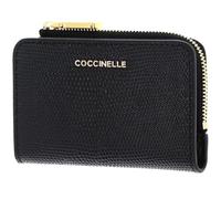 Coccinelle Cuir étui pour Carte de crédit Metallic Lizard Credit Card Holder Noir