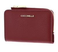 Coccinelle Cuir étui pour Carte de crédit Metallic Soft Credit Card Holder Ribes Framboise