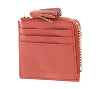 Coccinelle Cuir étui pour Carte de crédit Tassel Credit Card Holder Pink Clay Corail