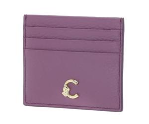 Coccinelle Cuir Porte-Cartes C-Me Document Holder Grained Leather Jellyfish Pourpre