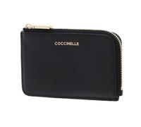 COCCINELLE Porte-cartes noir en cuir pour femme - Metallic Soft Card Holder Noir 354003