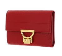 Coccinelle Cuir Porte-Monnaie Arlettis Wallet Grained Leather Scarlet Rouge