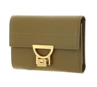 Coccinelle Cuir Porte-Monnaie Arlettis Wallet Grained Leather Seagrass Kaki