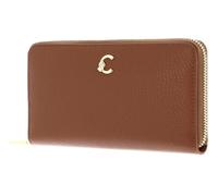 Coccinelle Cuir Porte-Monnaie C-Me Wallet Grained Leather Cognac Brun