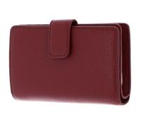 Coccinelle Cuir Porte-Monnaie Metallic Soft Mini Wallet Grained Leather Ribes Framboise
