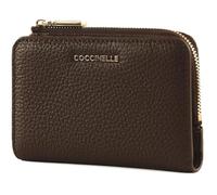 Coccinelle Cuir Porte-Monnaie Metallic Soft Wallet Brunette Marron foncé