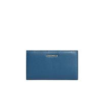 Coccinelle Cuir Porte-Monnaie Metallic Soft Wallet Deep Blue Bleu