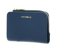 Coccinelle Porte-monnaie Metallic Soft Wallet Cuir petit Bleu profond