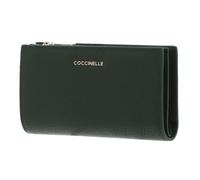 Coccinelle Cuir Porte-Monnaie Metallic Soft Wallet Garden Green Vert Sapin