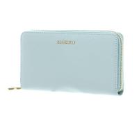 Coccinelle Cuir Porte-Monnaie Metallic Soft Wallet Grained Leather Aquamarine Bleu Clair