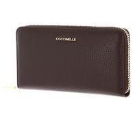 COCCINELLE Portefeuille Metallic Soft Large Zip Around Brunette