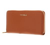 Coccinelle Porte-monnaie Metallic Soft Crab en cuir grainé Marron clair