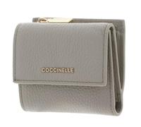 Coccinelle Cuir Porte-Monnaie Metallic Soft Wallet Grained Leather Eucalipto Gris-Vert