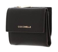 Coccinelle Cuir Porte-Monnaie Metallic Soft Wallet Grained Leather Fango Vert foncé