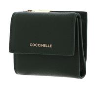Coccinelle Cuir Porte-Monnaie Metallic Soft Wallet Grained Leather Garden Green Vert Sapin