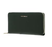 Coccinelle Cuir Porte-Monnaie Metallic Soft Wallet Grained Leather Garden Green Vert Sapin
