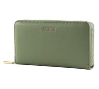 Coccinelle Cuir Porte-Monnaie Metallic Soft Wallet Grained Leather Greenery Menthe
