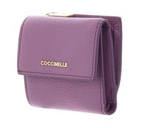 Coccinelle Cuir Porte-Monnaie Metallic Soft Wallet Grained Leather Jellyfish Pourpre