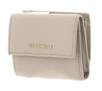Coccinelle Cuir Porte-Monnaie Metallic Soft Wallet Grained Leather Sandshell Beige