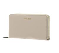 Coccinelle Porte-monnaie Metallic Soft Wallet en cuir grainé Beige Sandshell