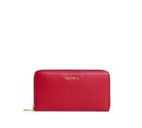 Coccinelle Cuir Porte-Monnaie Metallic Soft Wallet Grained Leather Scarlet Rouge