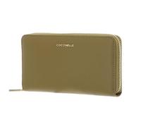 Coccinelle Cuir Porte-Monnaie Metallic Soft Wallet Grained Leather Seagrass Kaki