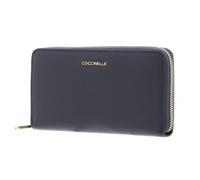 Coccinelle Cuir Porte-Monnaie Metallic Soft Wallet Grained Leather Stove Bleu Gris