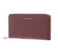 Coccinelle Cuir Porte-Monnaie Metallic Soft Wallet Grained Leather Winter Rose Violet