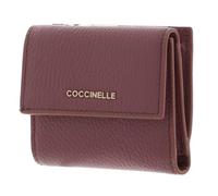 Coccinelle Cuir Porte-Monnaie Metallic Soft Wallet Grained Leather Winter Rose Violet