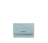 Coccinelle Cuir Porte-Monnaie Metallic Soft Wallet Grainy Leather Aquamarine Bleu Clair