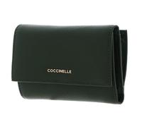 Coccinelle Cuir Porte-Monnaie Metallic Soft Wallet Grainy Leather Garden Green Vert Sapin