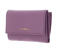 Coccinelle Cuir Porte-Monnaie Metallic Soft Wallet Grainy Leather Jellyfish Pourpre