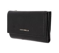 Coccinelle Cuir Porte-Monnaie Metallic Soft Wallet Grainy Leather Noir