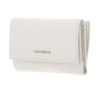 Coccinelle Cuir Porte-Monnaie Metallic Soft Wallet Grainy Leather Pearl écru