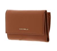 Coccinelle Cuir Porte-Monnaie Metallic Soft Wallet Grainy Leather Robin Marron Clair