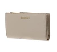 Coccinelle Porte-monnaie Metallic Soft Wallet en cuir Sandshell Beige