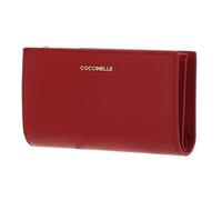 Coccinelle Cuir Porte-Monnaie Metallic Soft Wallet Scarlet Rouge